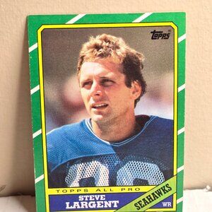 Topps 1986 Football Card Steve Largent Seattle Seahawks No 203